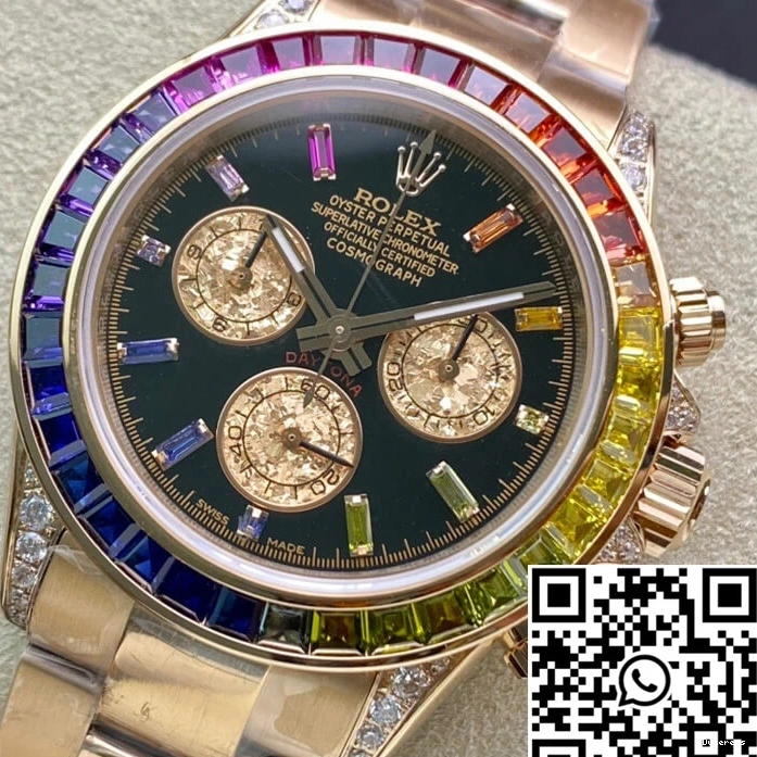 TW 116595 Rose Daytona Rolex RBOW Factory Gold 0128